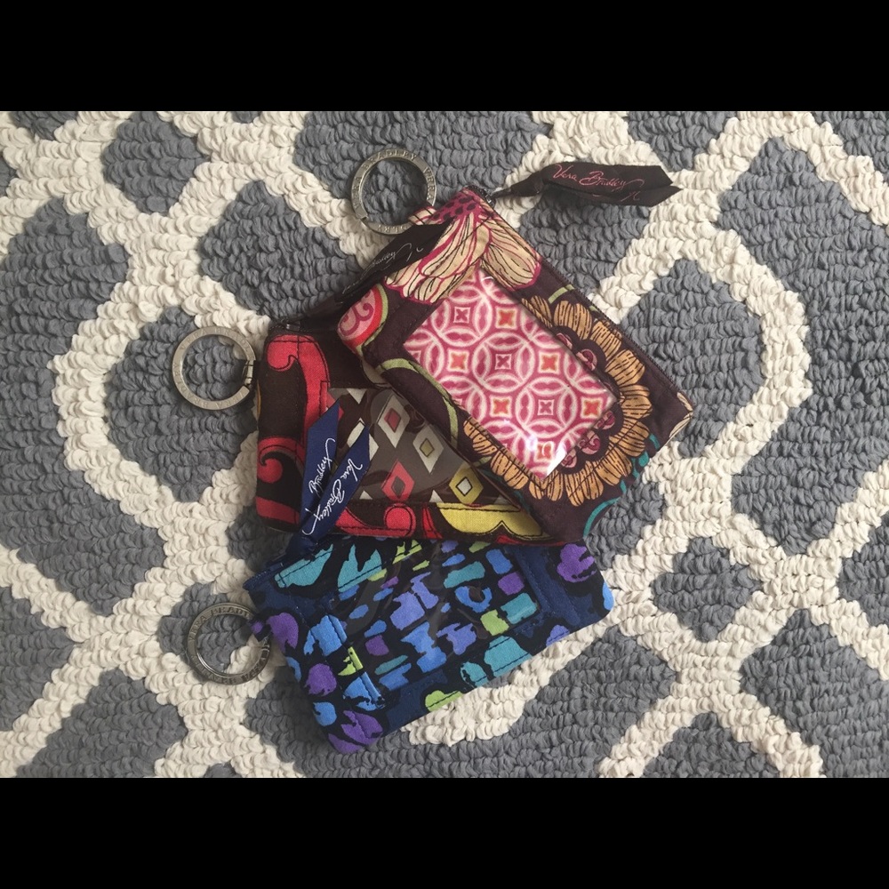 Set of three Vera Bradley coin purses