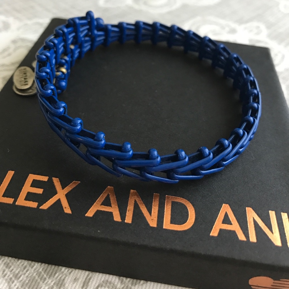 Rare Alex And Ani Blue Vintage 66 Wrap