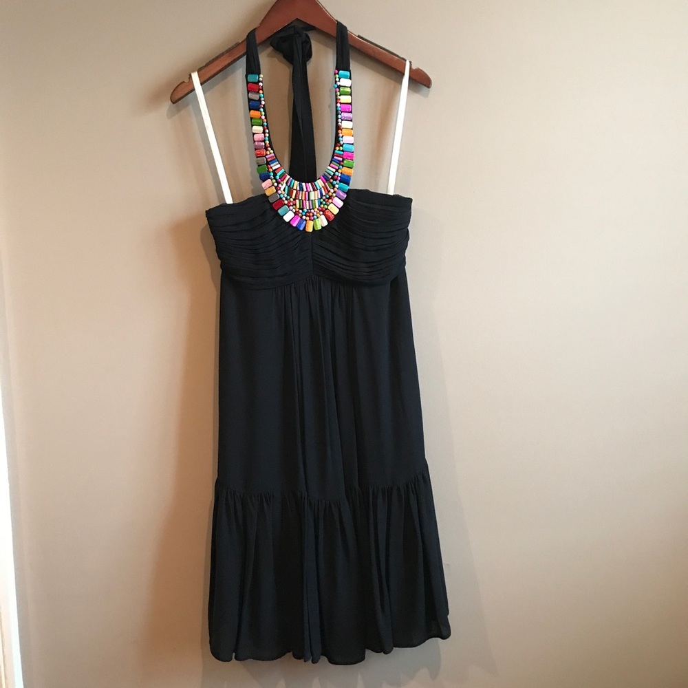 Fun dress with color stone halter