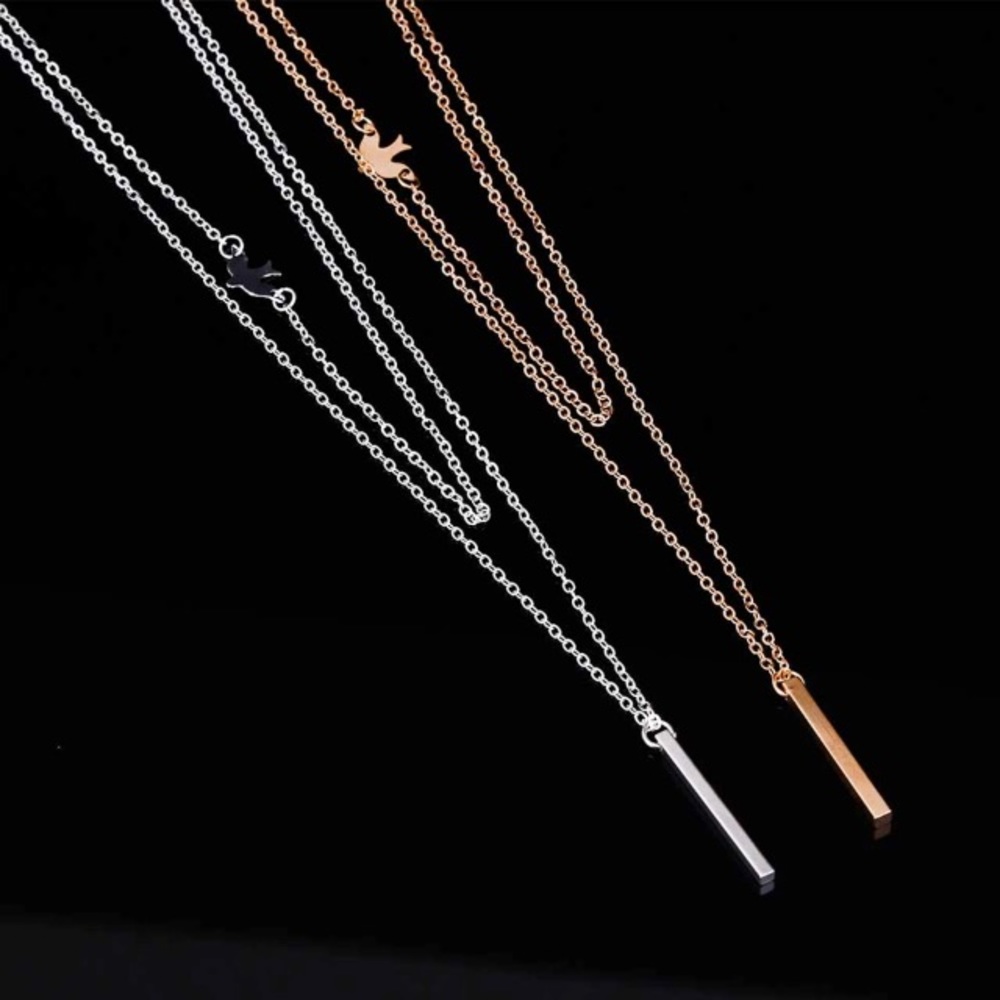 Layered Delicate Gold Dove Necklace - Picture 4 of 6