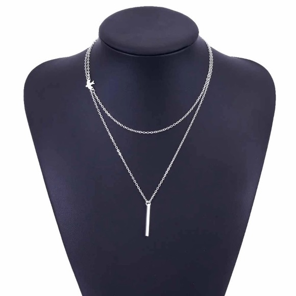 Layered Delicate Gold Dove Necklace - Picture 3 of 6