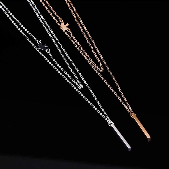 Layered Delicate Gold Dove Necklace - Picture 4 of 6