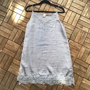 Paper Crane silver gray slip dress