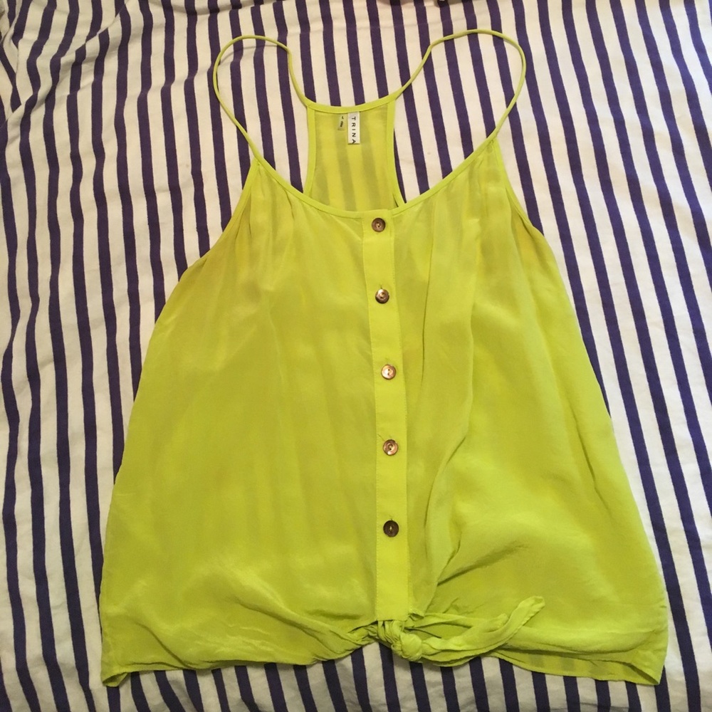 Trina Turk bright green L top