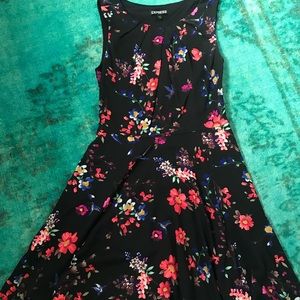 Express Black Floral Dress