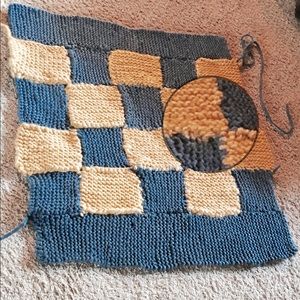 Rustic knitted quilt