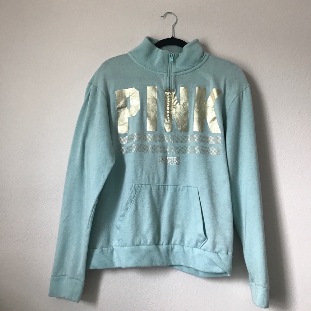 PINK quarter zip sweater