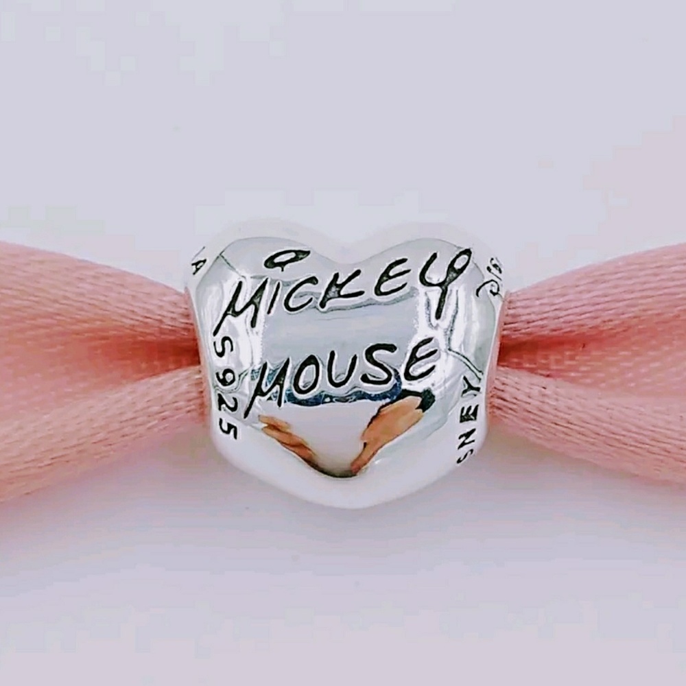 Pandora Mickey Mouse Signature Heart Charm