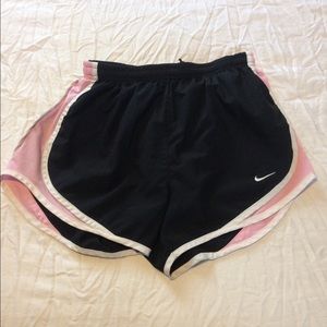 Black white and pink Nike tempo shorts size S