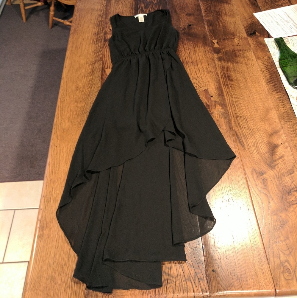 Sheer top high low dress