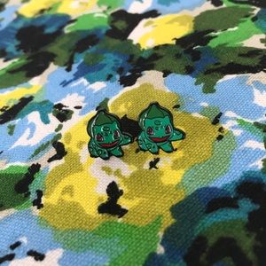 Pokémon Bulbasaur earrings - never worn!