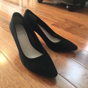 Black Suede Vince Camuto Heels