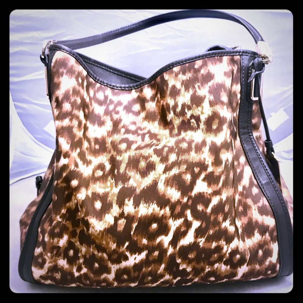 🛑sold🛑COACH MADISON OCELOT PHOEBE SHOULDER BAG