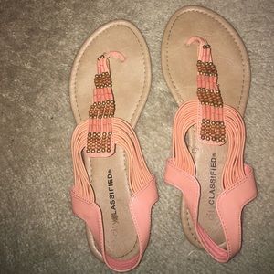 Pink flat sandals
