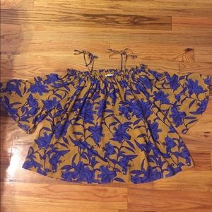 H&M off the shoulder floral blouse