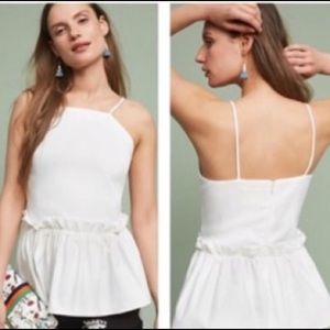 Anthropologie white peplum