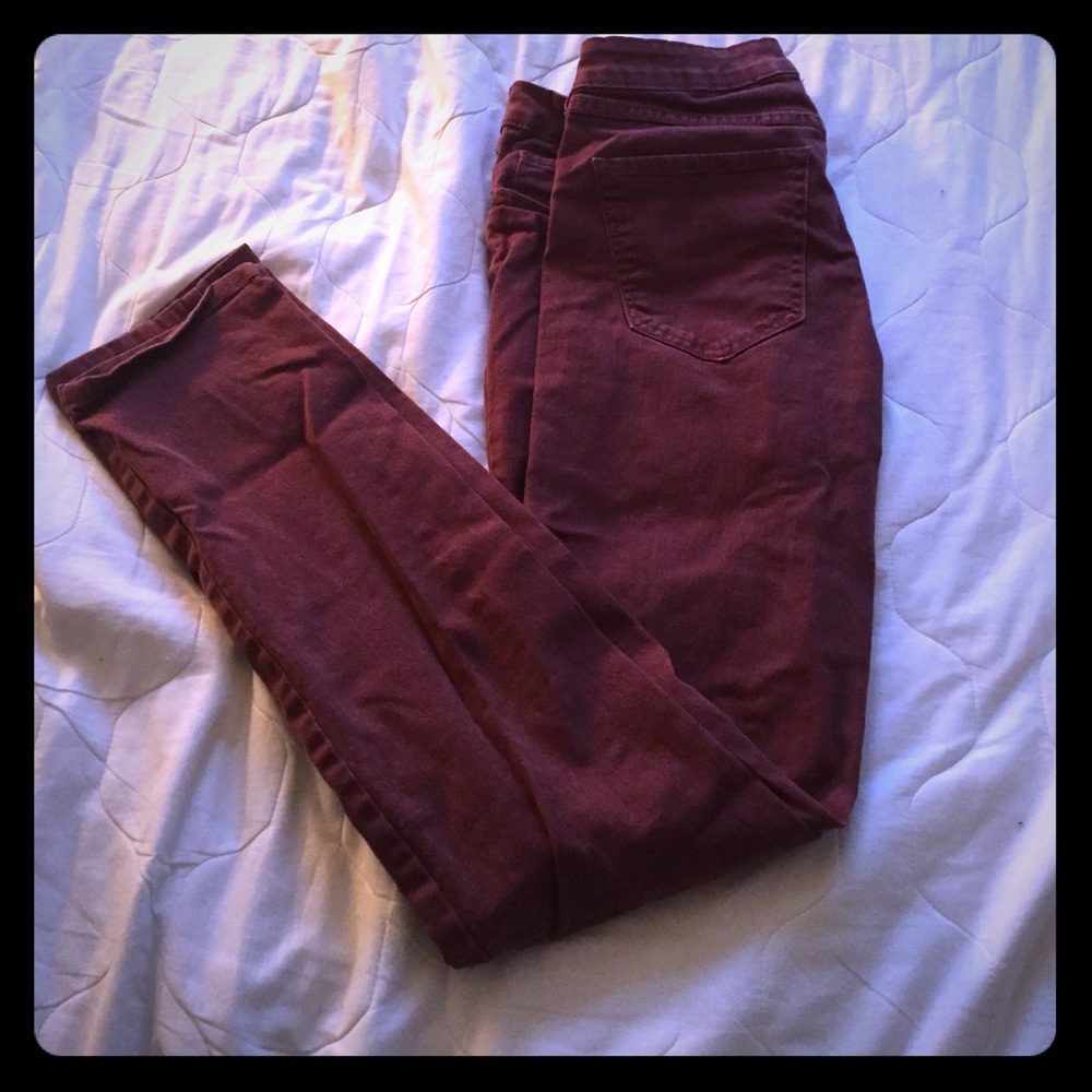 Lauren Conrad Red Skinny Jeans