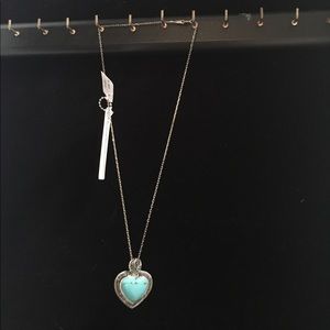 Necklace with turquoise heart