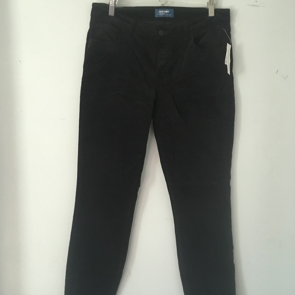 Old Navy black velvet rockstar jeans/pants