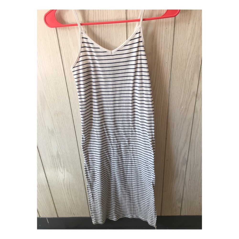 Stripped Midi Dress