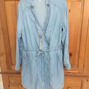 Chambray shirt dress