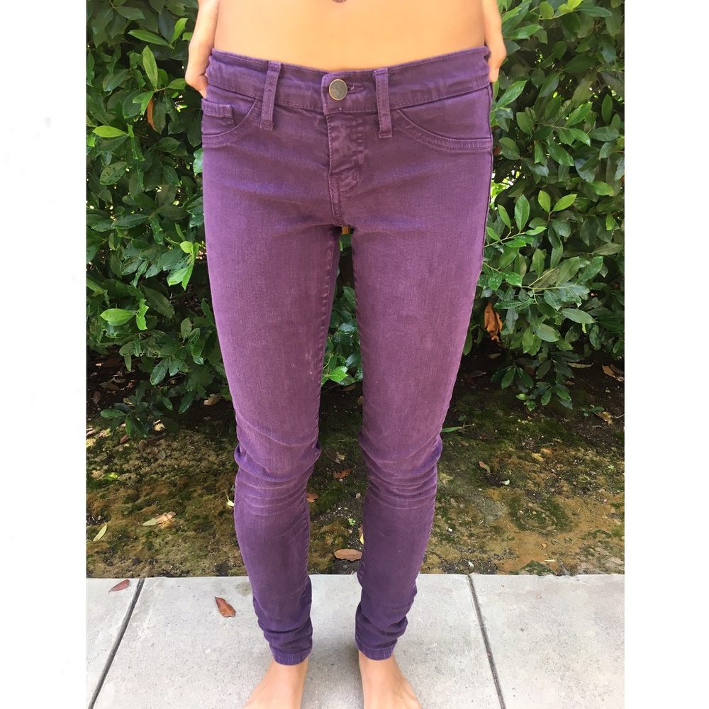 Low waist purple jeans