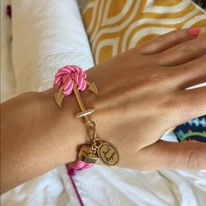 Jack Rogers Rope and Anchor Bracelet (pink)