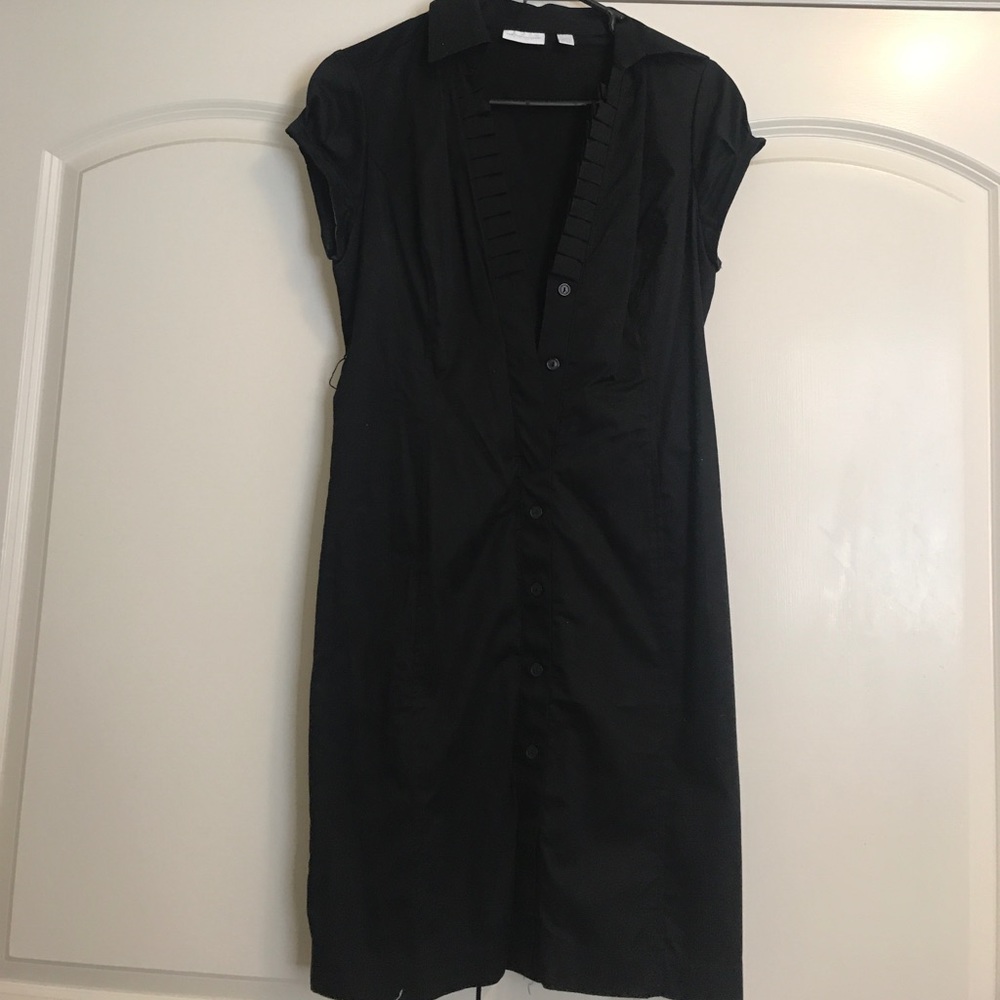 Black button down dress