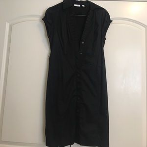 Black button down dress