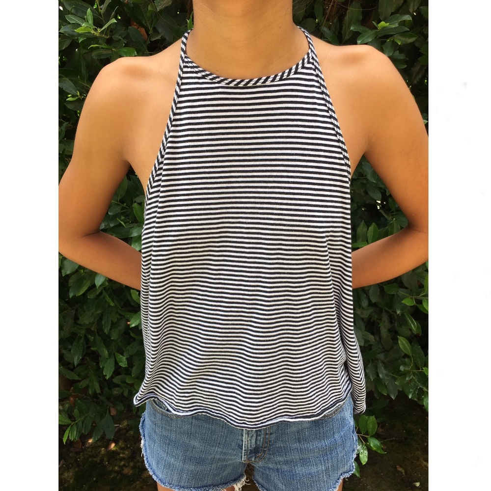 Stripe halter top
