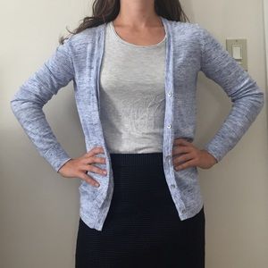 GAP marled pale blue cardigan