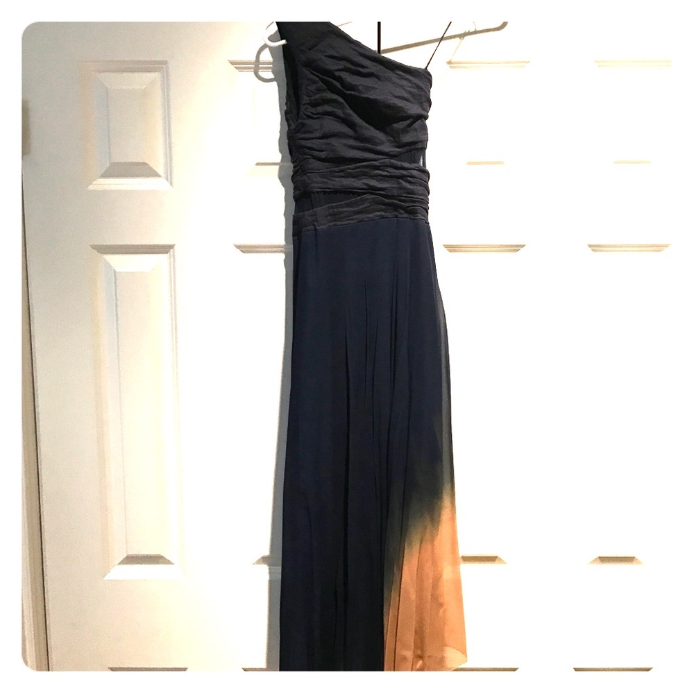 Nicole Miller Artelier navy one shoulder dress