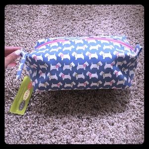 Schnauzer / terrier patterned toiletries case