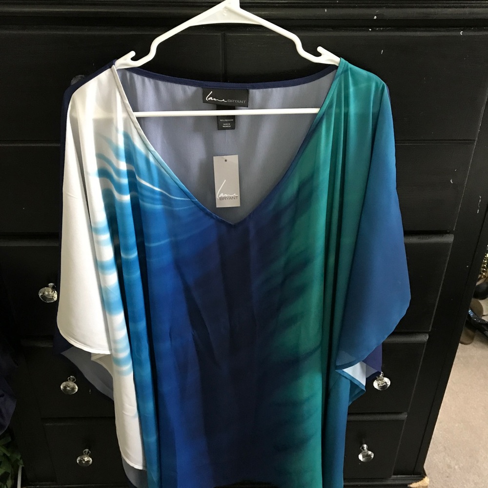 Lane Bryant tropical shirt