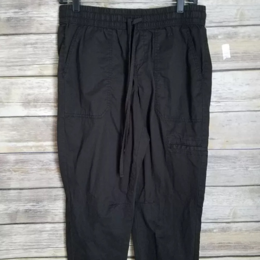 Marona Black Cargo Loose Capris Size Small