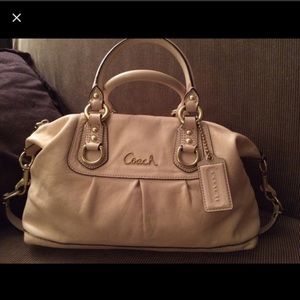 Coach Ashley Satchel in off white