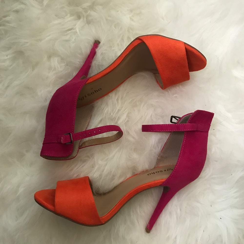 Zigi soho colorblock Pink/Orange heels