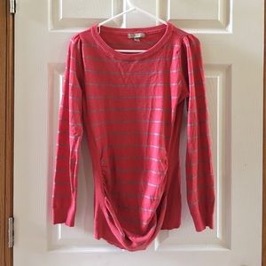 Maternity medium coral sweater.