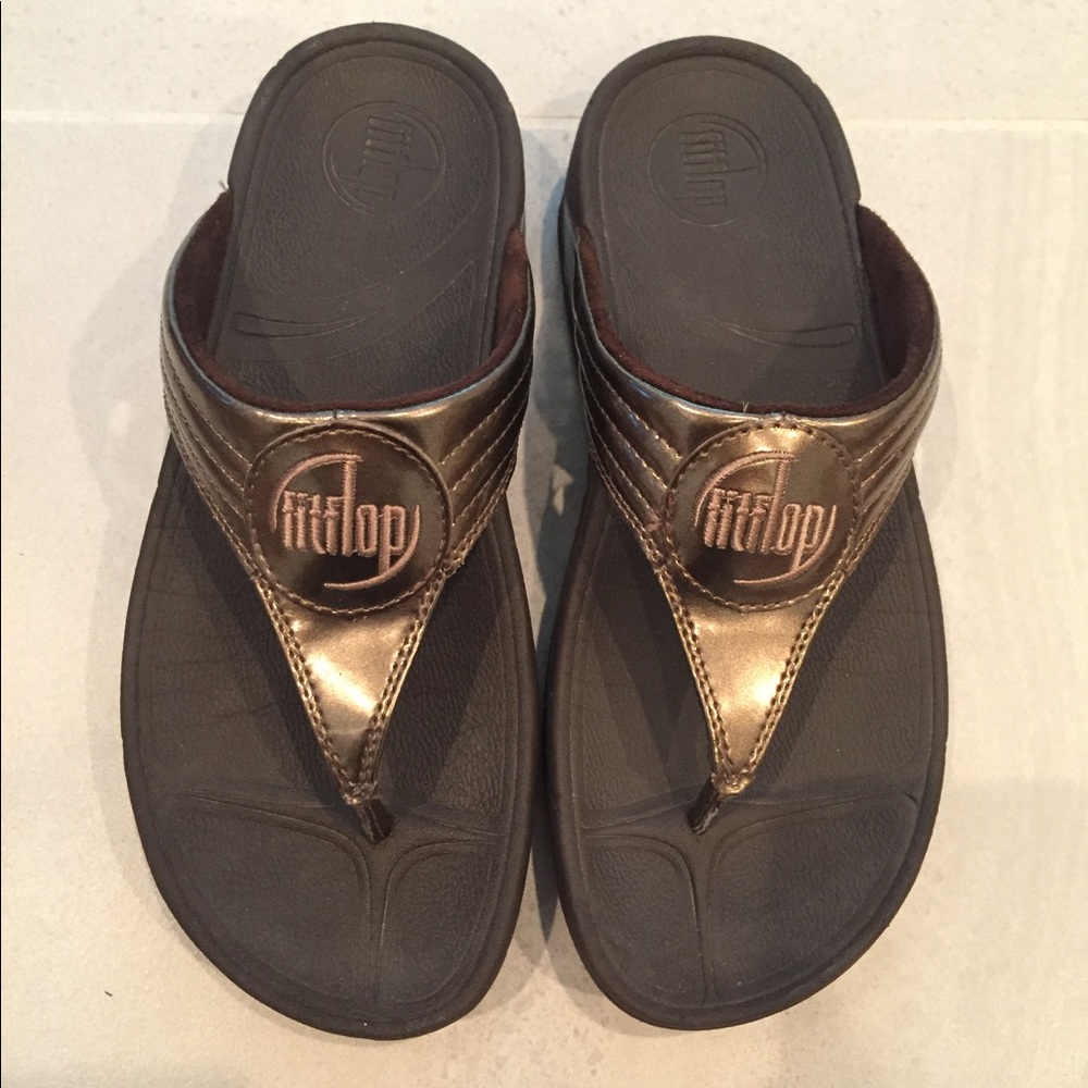 Fitflop bronze flip flop sandals 028-012