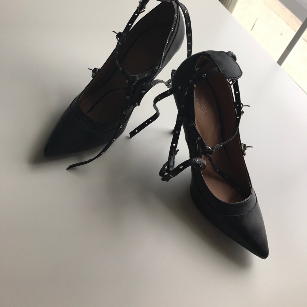 Black strapy heels