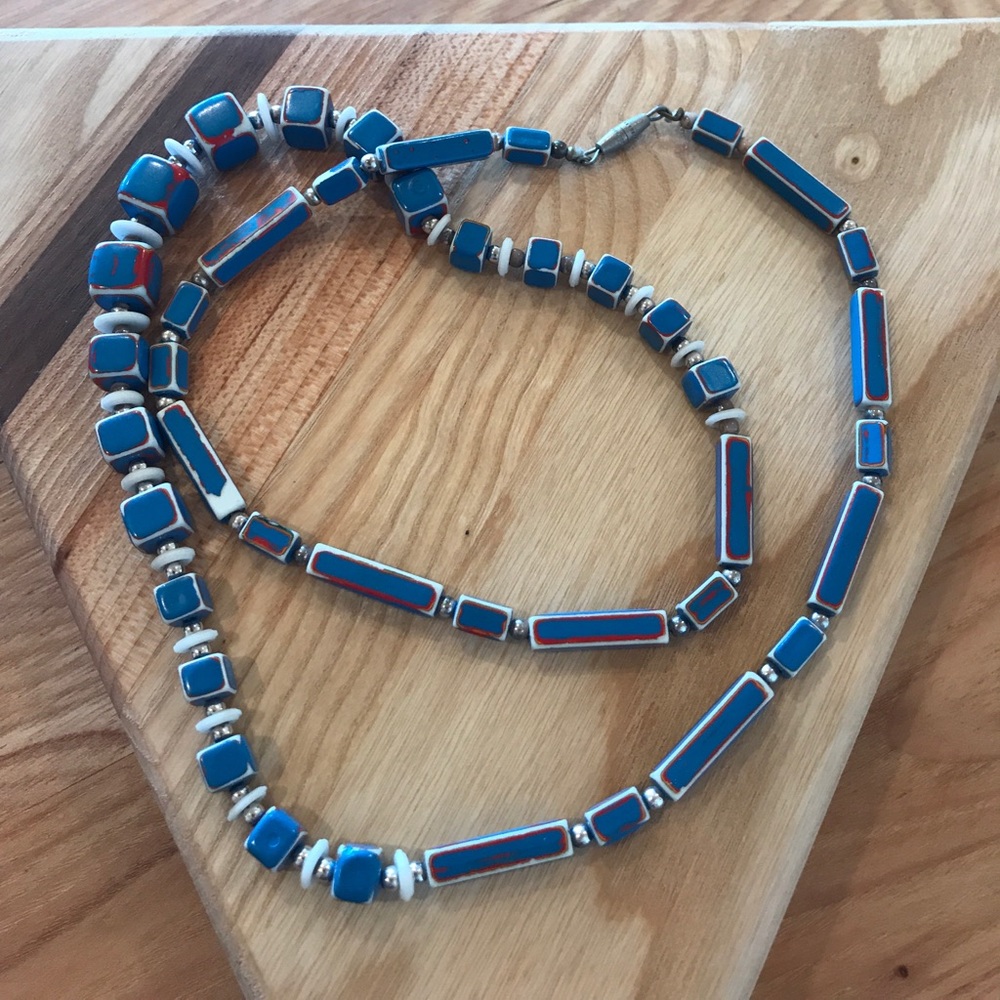 Vintage Ceramic Beaded Necklace