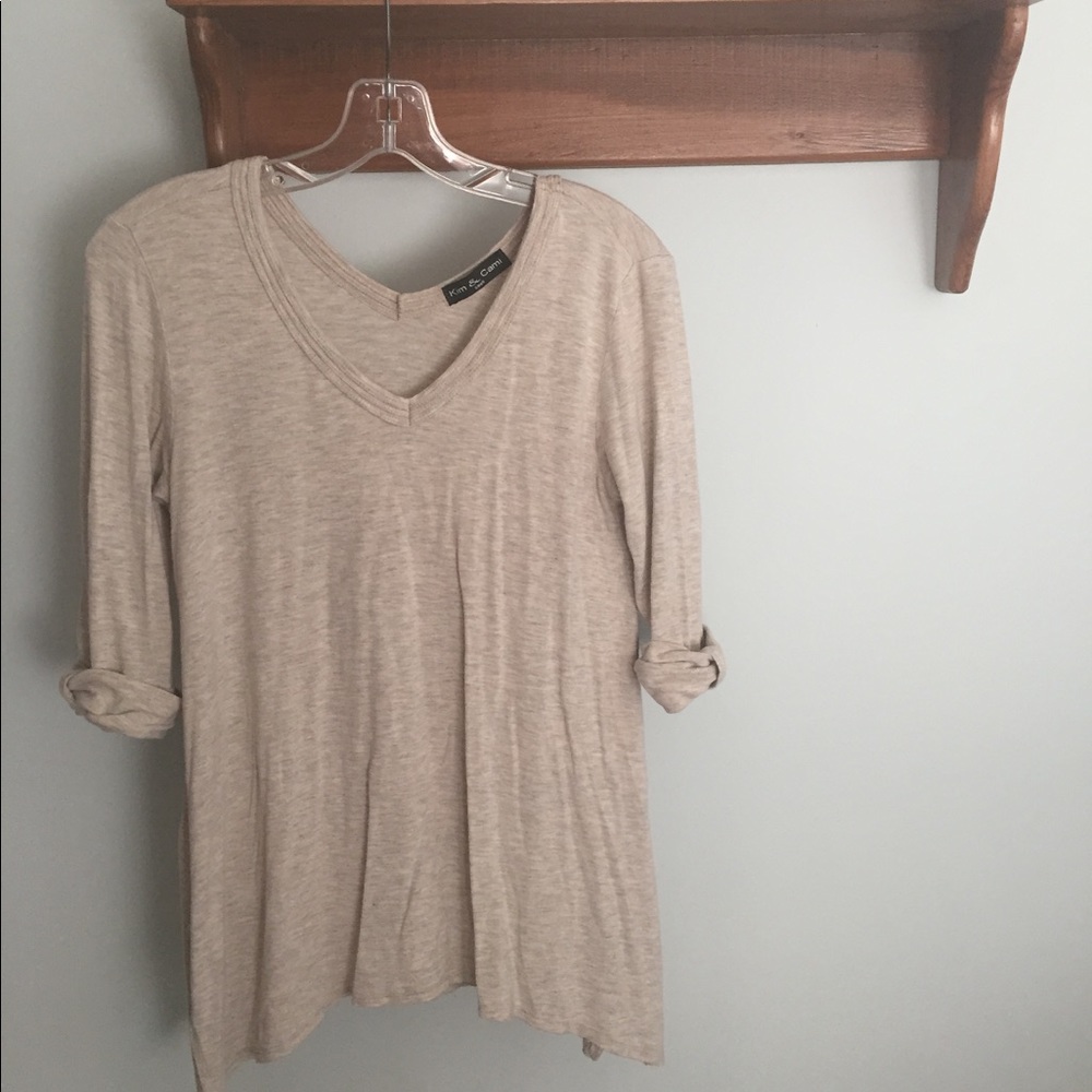 Cream colored 3/4 sleeve top