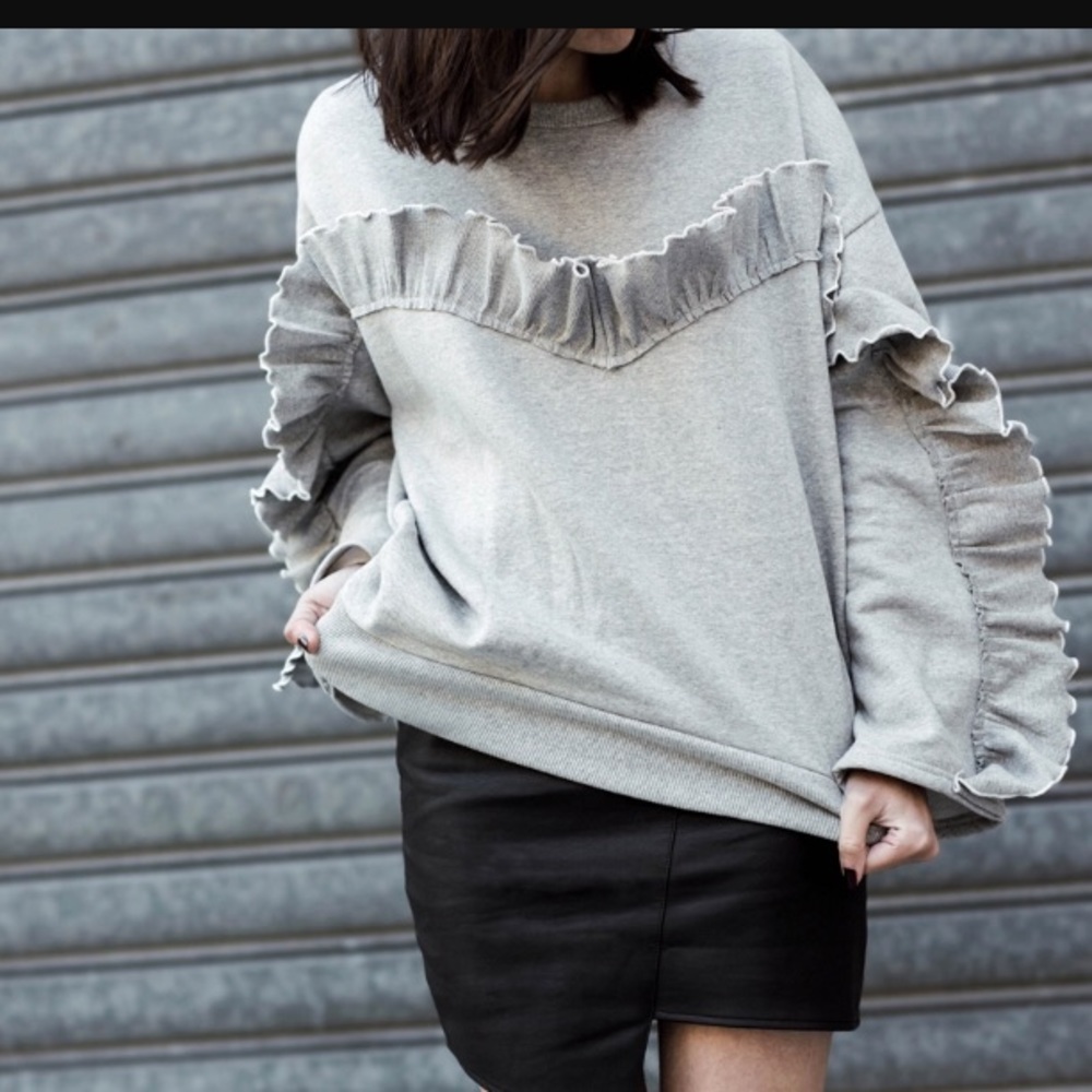 Storets Ruffled Oversized Sweater