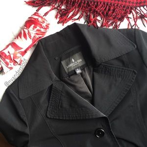 London Fog black trench coat