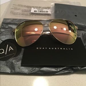 Quay Australia Vivienne Rose Gold Sunglasses
