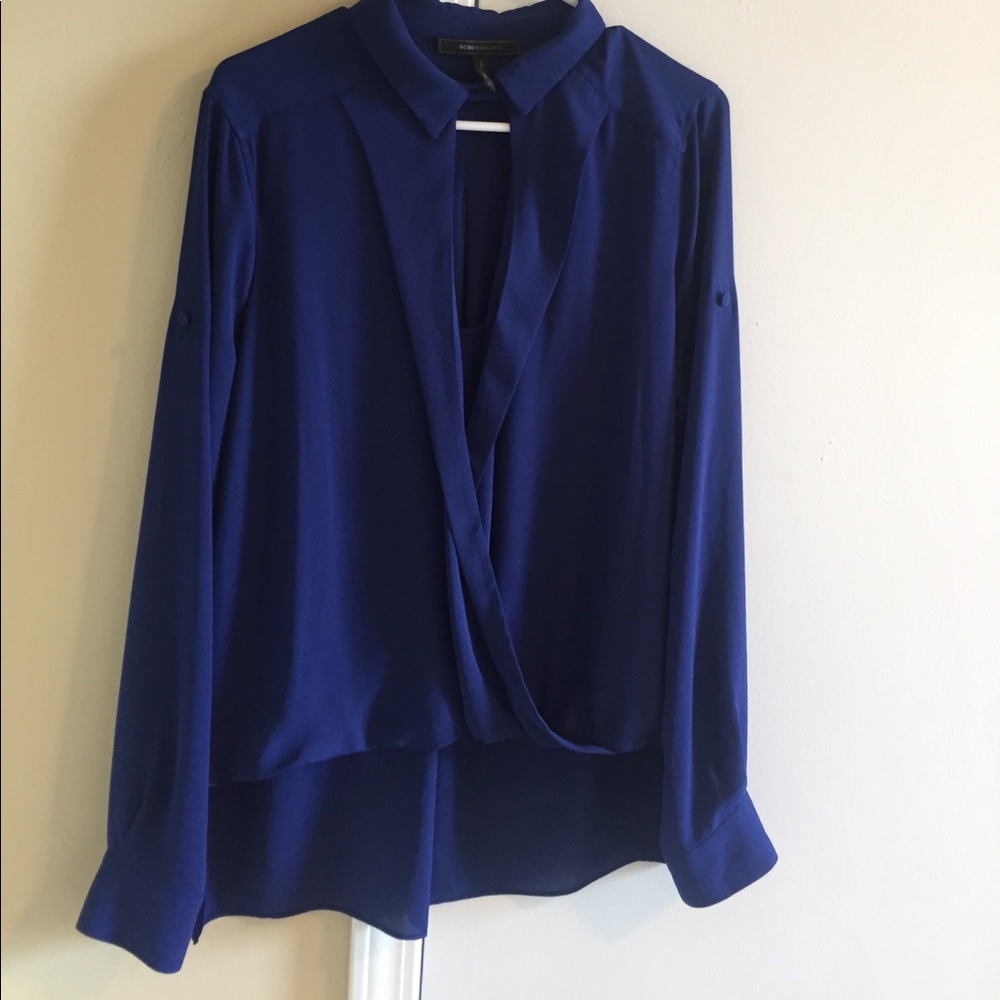 BCBG Navy Blue Blouse
