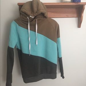 Multi colored hooded sweatshirt