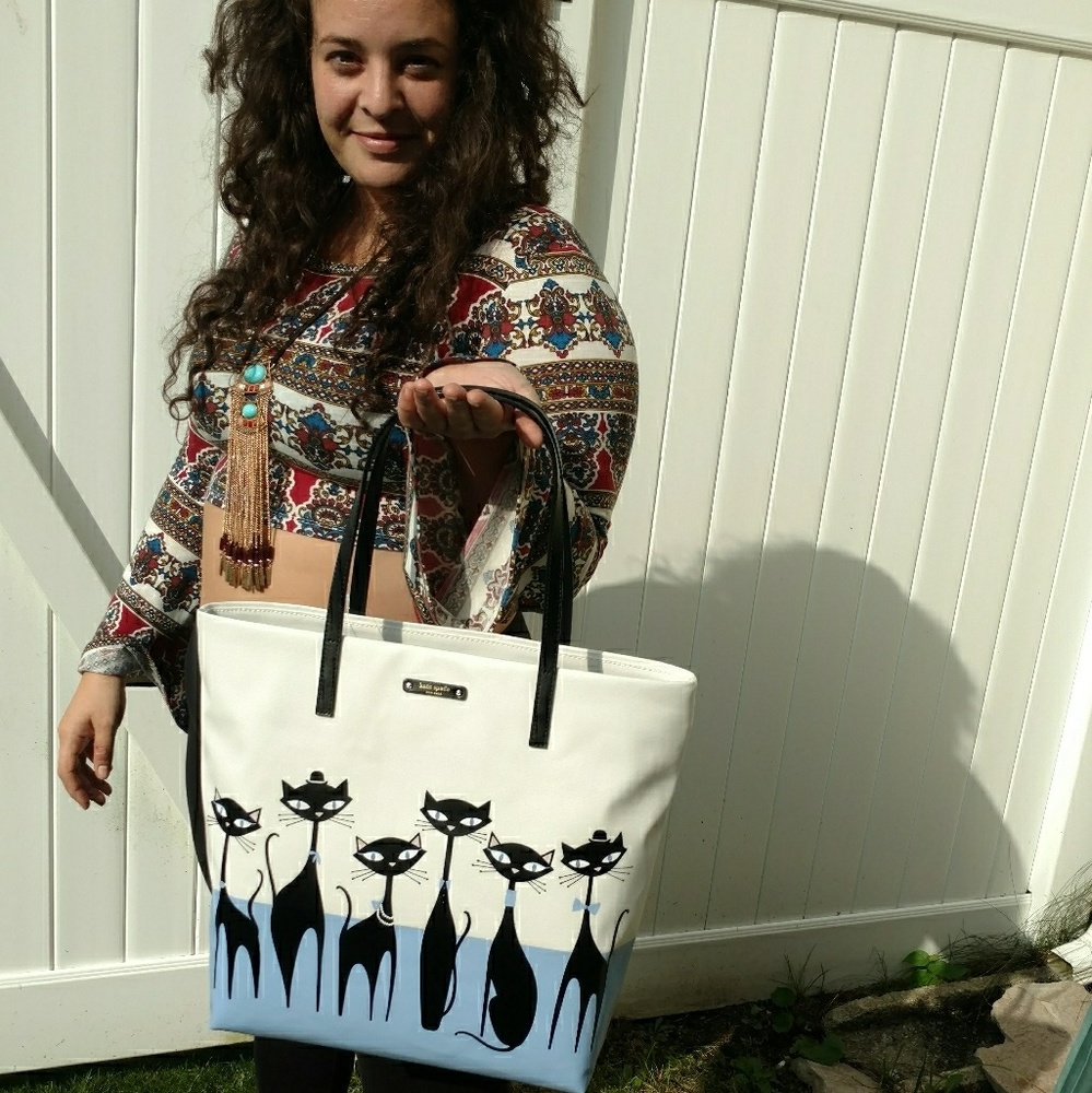 NWT kate spade jaz cats bag-FREE bracelet included