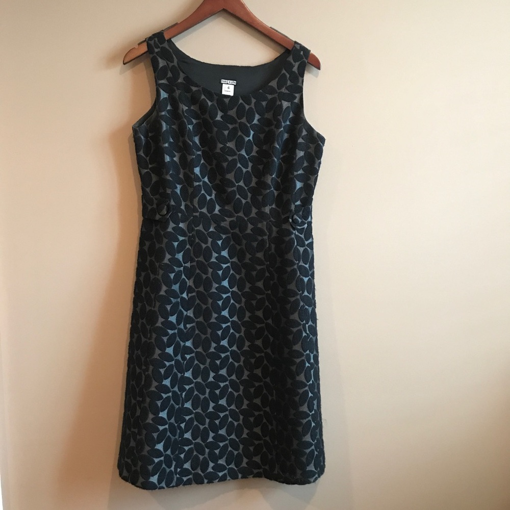 Black dress with petal detailing