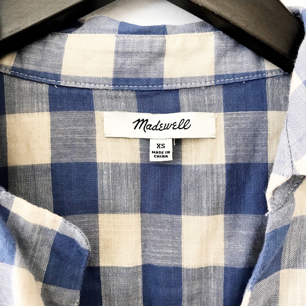 Madewell Plaid Tunic XS